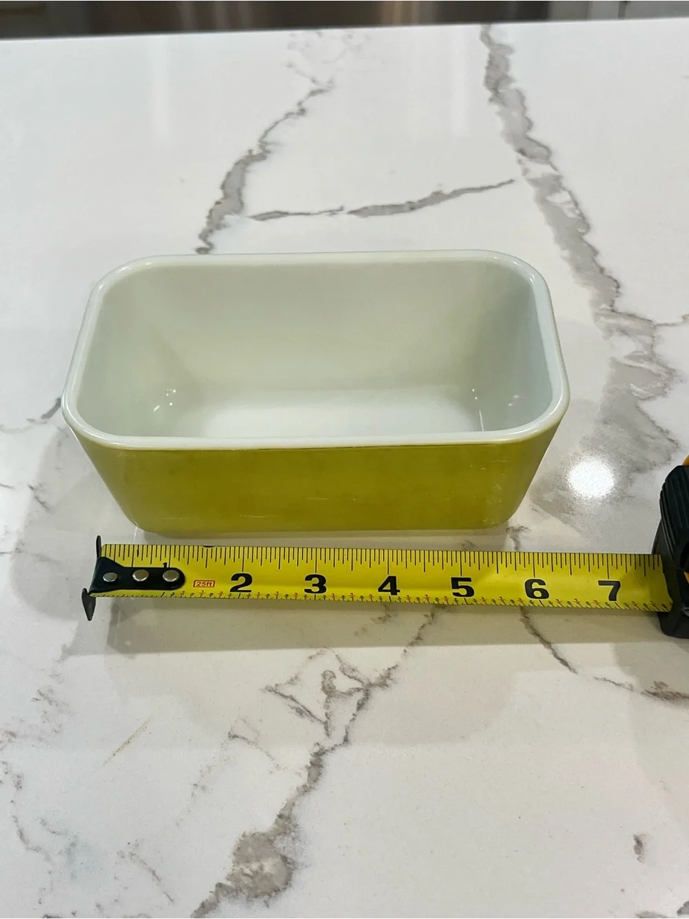 Vintage Pyrex #0502 Lime Green Refrigerator Dish Mini Loaf Pan/Dish Made in USA